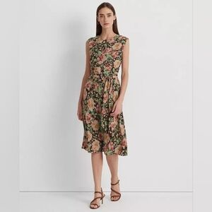 Ralph Lauren Multicolor Floral Midi Dress